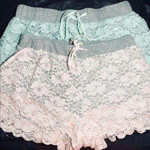 🔥Two Pairs of Justify Women’s Lace Shorts🔥